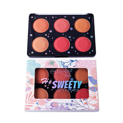 Emelie hi sweety 6 colour blushon pallete