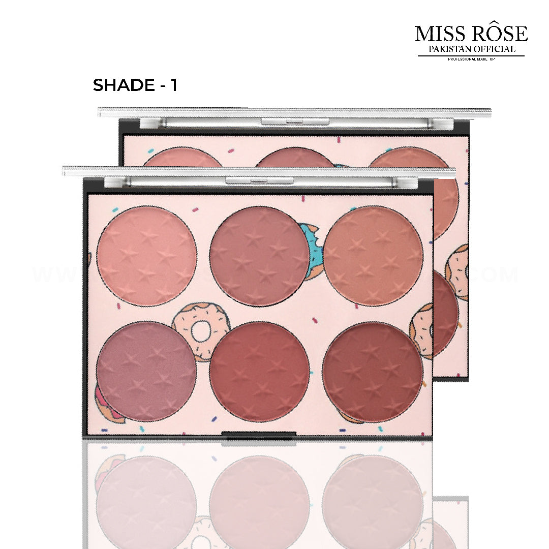 Miss Rose 6 Color Blush Palette