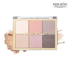 Miss Rose 6 Color Frisk Eyeshadow + Highlighter Palette