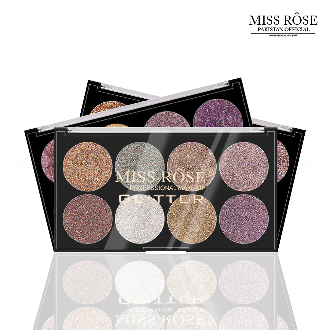 Miss Rose 8 Color Glitter Palette