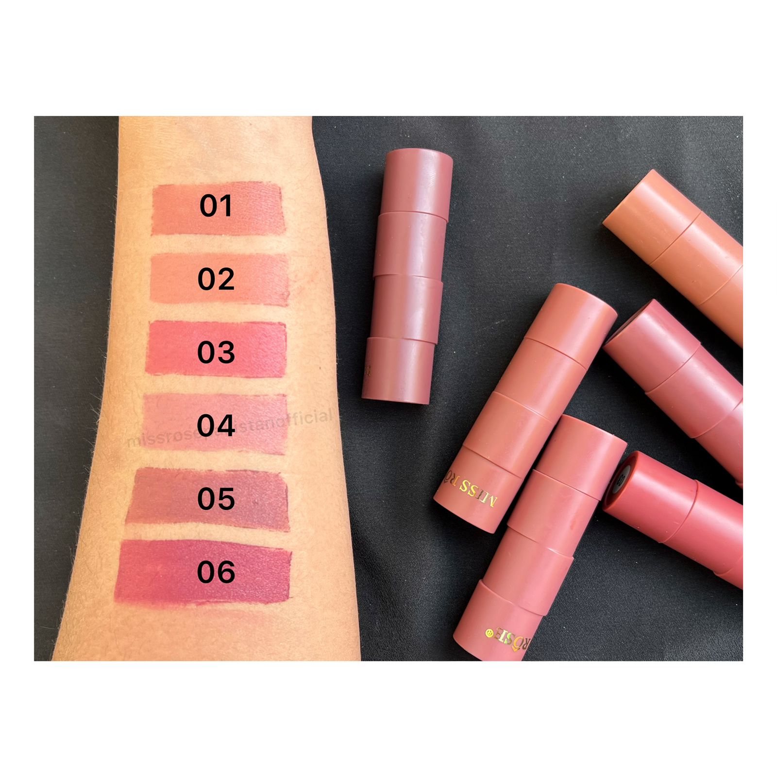 miss rose lipsticks shades