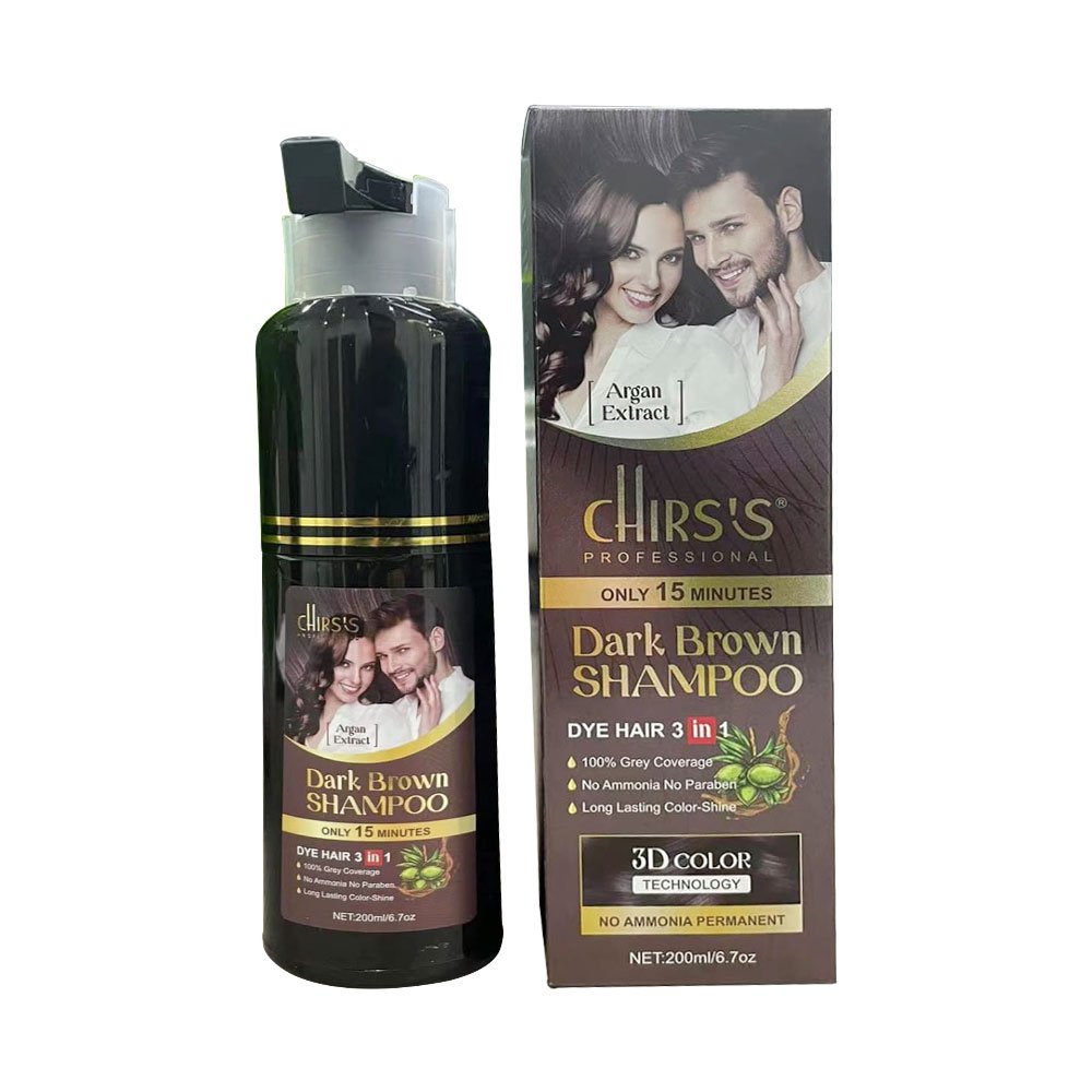 Chirs's Professional Dark brown Hair Colour Shampoo With Argan Extract 200ml