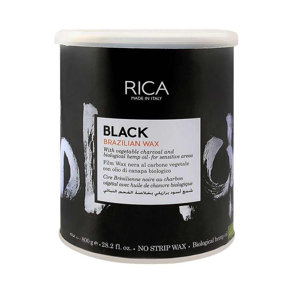 Rica Wax Brazilian Black With Vegetable Charcoal 800Ml