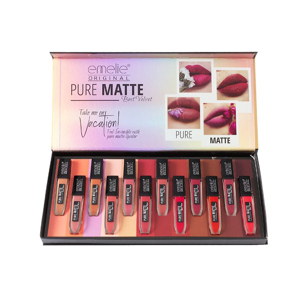 Emelie pure matte lipgloss pallete
