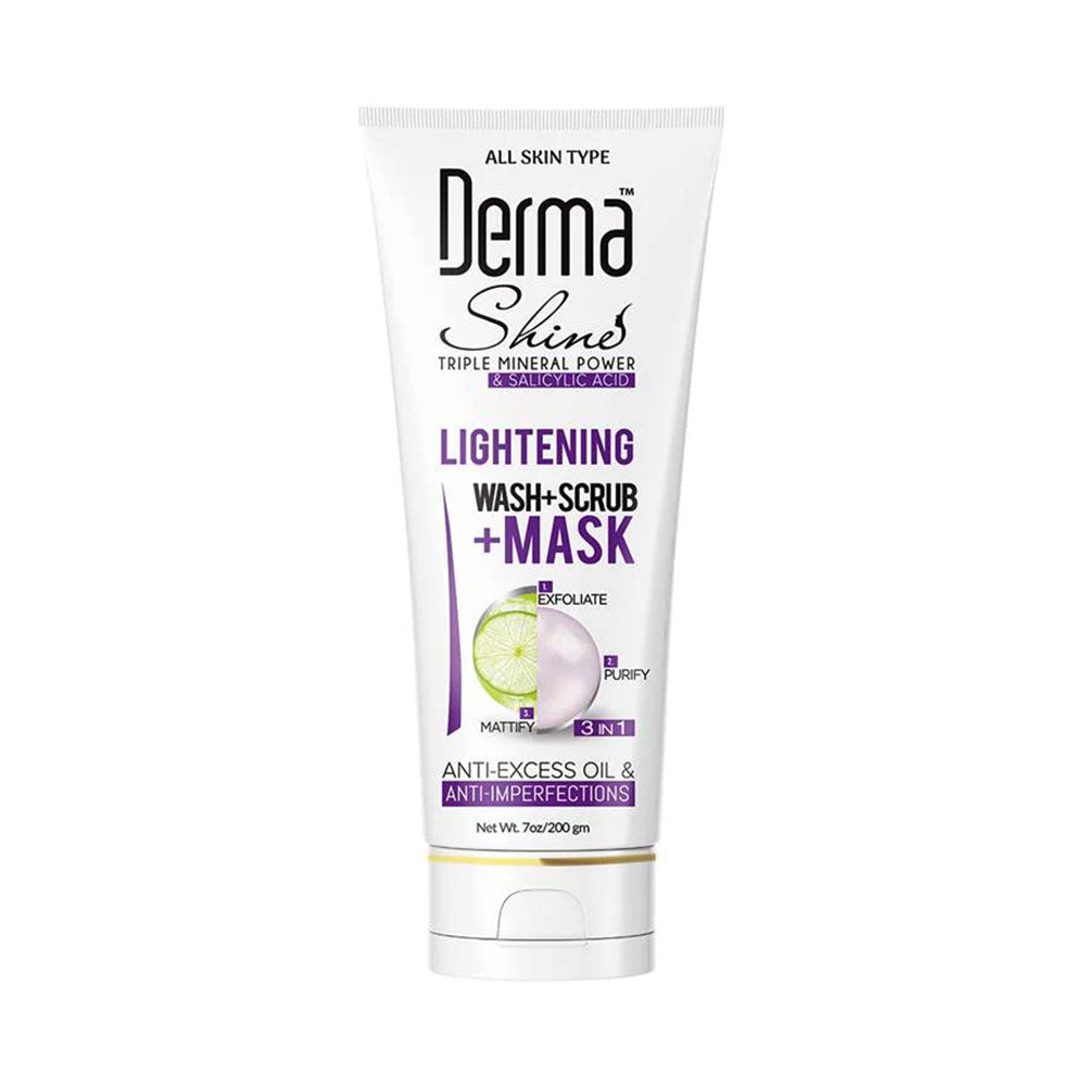 Derma Shine Face Wash+ Scrub+ Mask 3 in 1