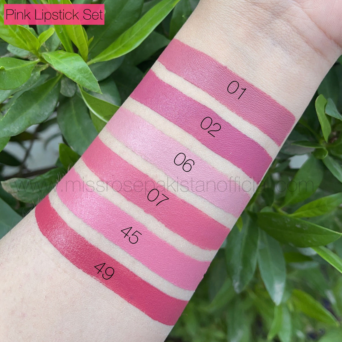 Miss Rose Bunny Lipstick Set of Pinks