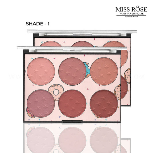 Miss Rose 6 Color Blush Palette