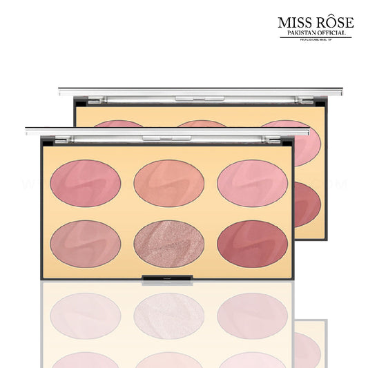 Miss Rose 6 Color Oval Blush Palette