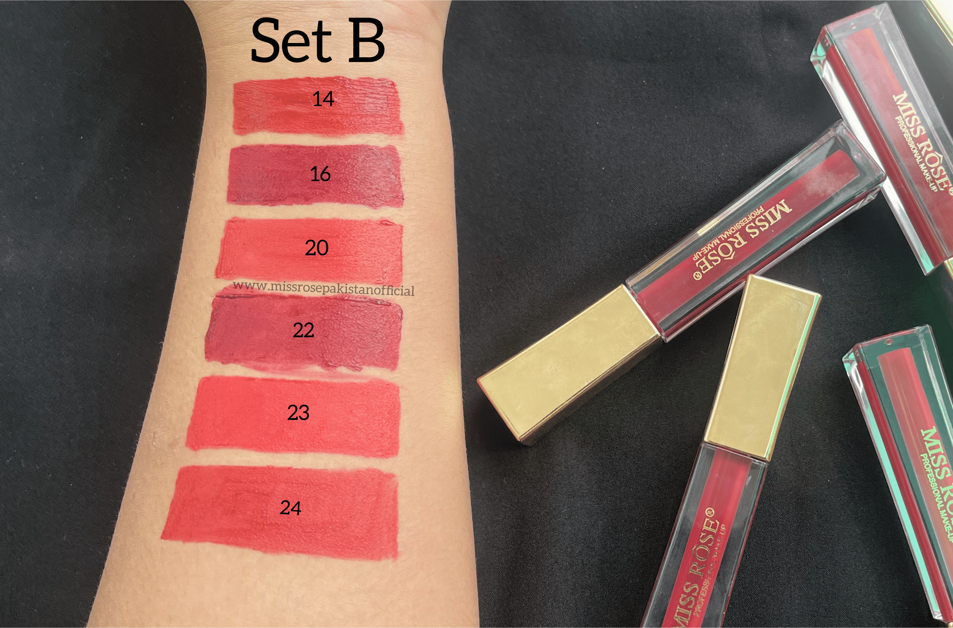 Miss Rose Book Gloss Set of 6