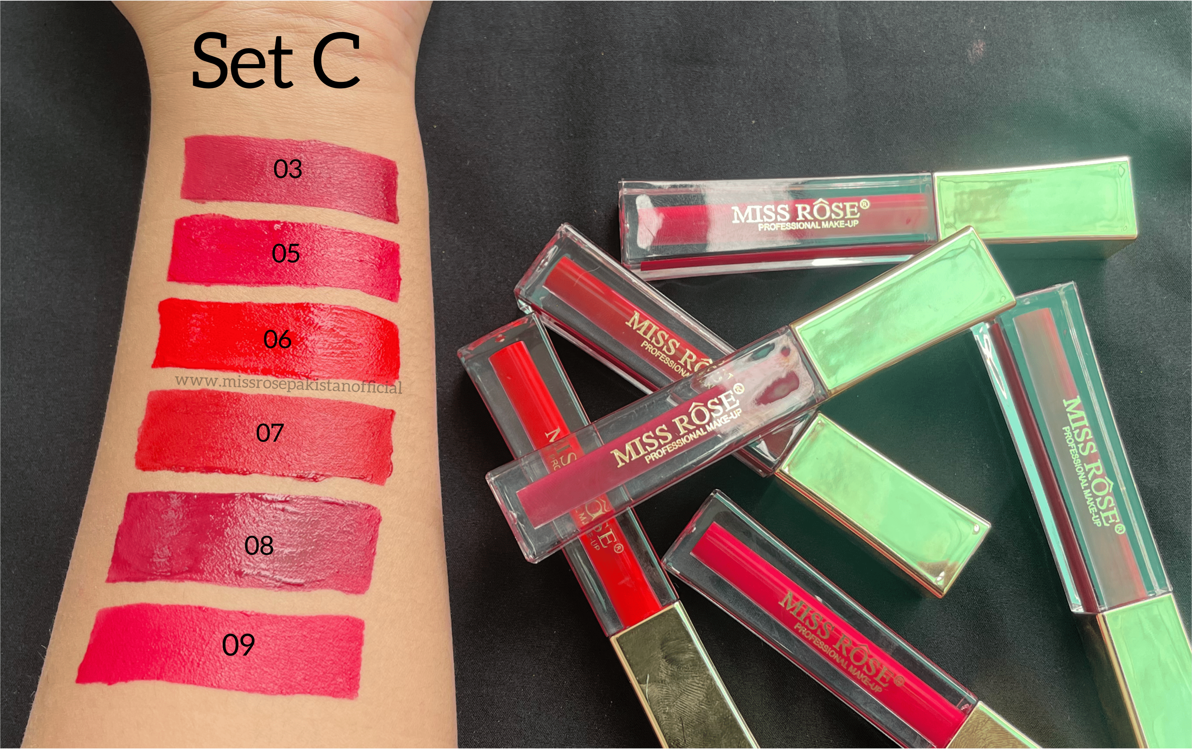 Miss Rose Book Gloss Set of 6