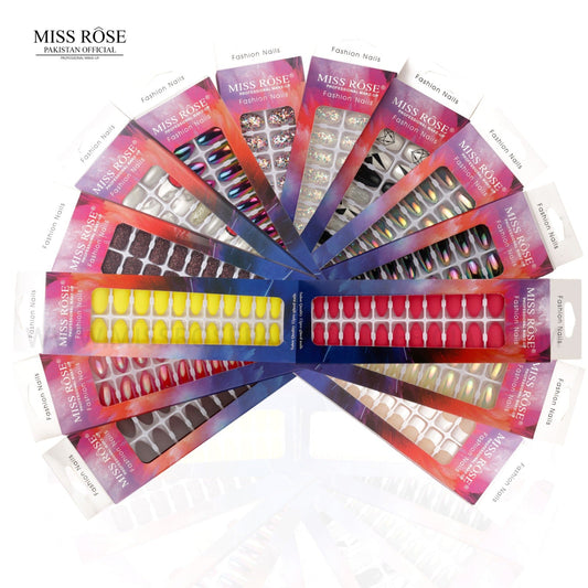 miss rose fake nails