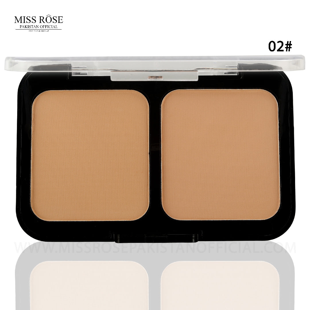 Miss Rose 2 in 1 Square Compact Powder